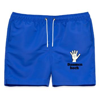 Daumen hoch - Männer Badeshorts - Royalblau - Vorne - AI Model Male 178 light (178cm)