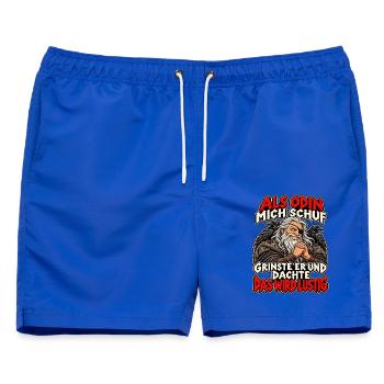 Als Odin mich schuf Wikinger Humor - Männer Badeshorts - Royalblau - Vorne - AI Model Male 178 light (178cm)