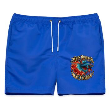 Bunter Betta mit Prunkflossen - Männer Badeshorts - Royalblau - Vorne - AI Model Male 178 light (178cm)