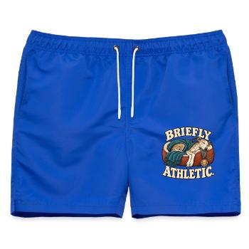 Kurzzeitiger athletischer Whippet - Männer Badeshorts - Royalblau - Vorne - AI Model Male 178 light (178cm)