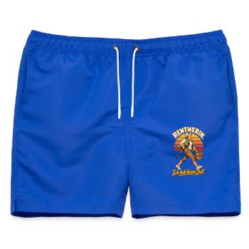 Rentnerin Ich hab keine Zeit - Männer Badeshorts - Royalblau - Vorne - AI Model Male 178 light (178cm)