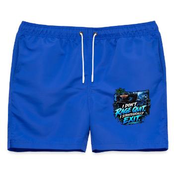 I Don't Rage Quit – Strategically Exit - Männer Badeshorts - Royalblau - Vorne - AI Model Male 178 light (178cm)