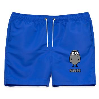 Meise - Männer Badeshorts - Royalblau - Vorne - AI Model Male 178 light (178cm)
