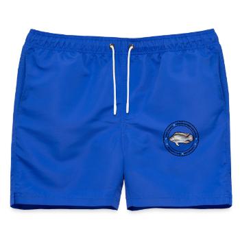 Tilapia, Oreochromis niloticus - Männer Badeshorts - Royalblau - Vorne - AI Model Male 178 light (178cm)