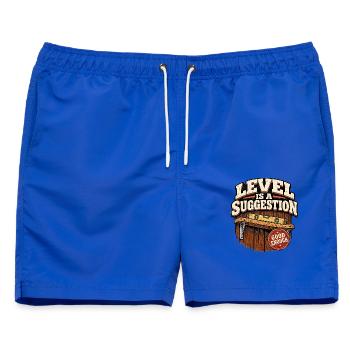 Level ist ein Vorschlag - Männer Badeshorts - Royalblau - Vorne - AI Model Male 178 light (178cm)