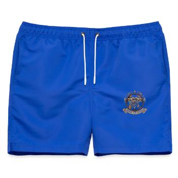 Carpool Veteranen Emblem - Männer Badeshorts - Royalblau - Vorne - AI Model Male 178 light (178cm)
