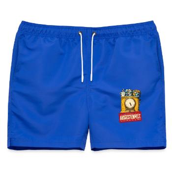 Ausgestempelt Sekretärin in Rente - Männer Badeshorts - Royalblau - Vorne - AI Model Male 178 light (178cm)