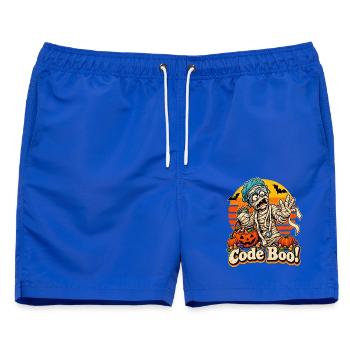Halloween Mumienarzt Code Boo Notfall - Männer Badeshorts - Royalblau - Vorne - AI Model Male 178 light (178cm)