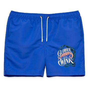 Burlesque Glamour With A Wink - Männer Badeshorts - Royalblau - Vorne - AI Model Male 178 light (178cm)
