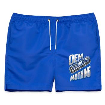 USDM USA Autos OEM Of Nothing - Männer Badeshorts - Royalblau - Vorne - AI Model Male 178 light (178cm)
