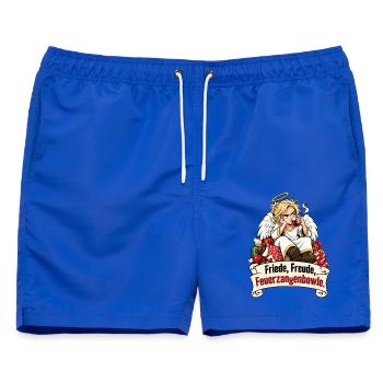 Engel, Weihnachten Feuerzangenbowle - Männer Badeshorts - Royalblau - Vorne - AI Model Male 178 light (178cm)