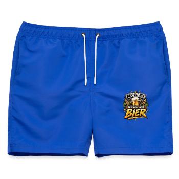 Der tut nix, der will nur Bier – Lustiger Spruch - Männer Badeshorts - Royalblau - Vorne - AI Model Male 178 light (178cm)