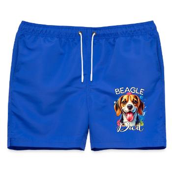 Beagle Papa - Männer Badeshorts - Royalblau - Vorne - AI Model Male 178 light (178cm)