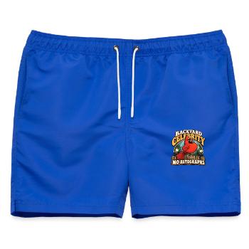 Backyard Star: Keine Autogramme - Männer Badeshorts - Royalblau - Vorne - AI Model Male 178 light (178cm)