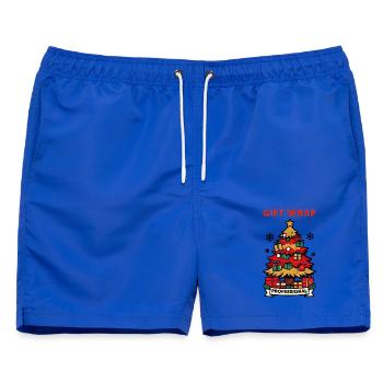 Weihnachtsbaum von Gift Wrap Pro - Männer Badeshorts - Royalblau - Vorne - AI Model Male 178 light (178cm)