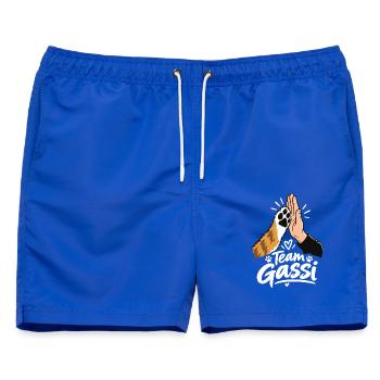 Team Gassi Hund Hundebesitzer Vierbeiner - Männer Badeshorts - Royalblau - Vorne - AI Model Male 178 light (178cm)