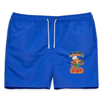 My Secret Ingredient Is Fire Drache Koch Feuer - Männer Badeshorts - Royalblau - Vorne - AI Model Male 178 light (178cm)