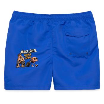 Reason Left – Ich bin geblieben | Witzig und humorvoll - Männer Badeshorts - Royalblau - Hinten - AI Model Male 178 light (178cm)