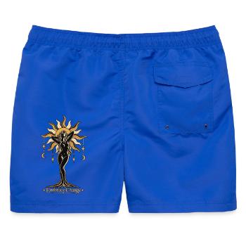 Embrace Change Celestial - Männer Badeshorts - Royalblau - Hinten - AI Model Male 178 light (178cm)