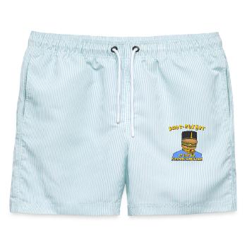 Habs-Burger Habsburger - HamBurger - Monarchie - Männer Badeshorts - hellblau gestreift - Vorne - AI Model Male 178 light (178cm)