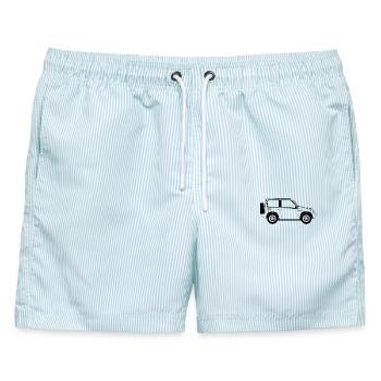 Vitara 3 Door - Männer Badeshorts - hellblau gestreift - Vorne - AI Model Male 178 light (178cm)