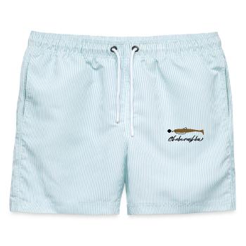 Cheburashka - Chebu Rig & Finesse Art - Männer Badeshorts - hellblau gestreift - Vorne - AI Model Male 178 light (178cm)