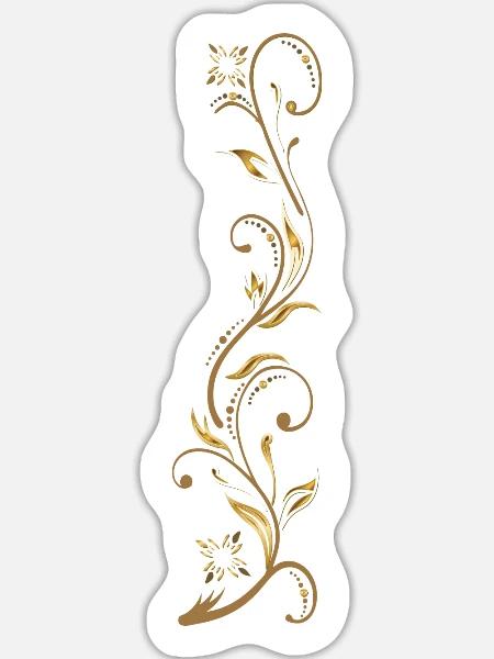 Blumenranke - Sticker Größe XL (35 x 35 cm) - Mattweiß
