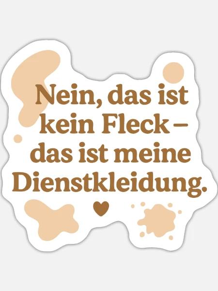Das ist kein Fleck! (beige) - Sticker Größe XL (35 x 35 cm) - Mattweiß