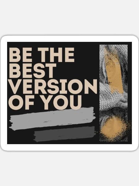 Motivation sei du selbst ! - Sticker Größe XL (35 x 35 cm) - Mattweiß