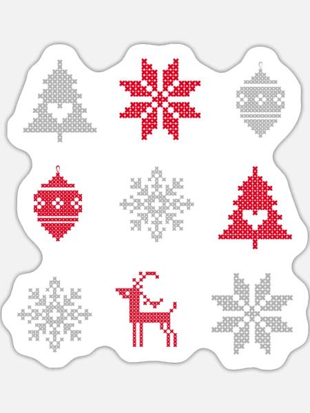 Advent - Sticker Größe XL (35 x 35 cm) - Mattweiß