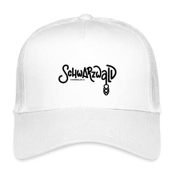 'Black Forest' with hearts black and white - Kids’ Trucker Cap - white - Front