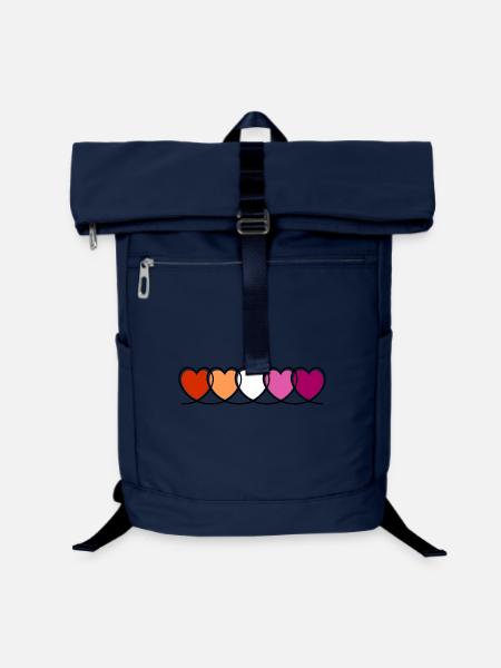 Lesbe lesbisch Herzen - Laptop-Rucksack  - Navy