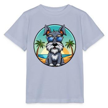 Standard Schnauzer Hunderasse Cartoon Sonnenbrille - Stanley/Stella Kinder T-Shirt MINI CREATOR  - Lavendel-Violett - Vorne - Braiden (125cm)