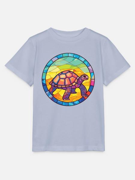Bunte Aquarell-Tierillustration der Schildkröte - Stanley/Stella Kinder T-Shirt MINI CREATOR  - Lavendel-Violett