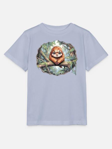 Faultier im Dschungelwald - Stanley/Stella Kinder T-Shirt MINI CREATOR - Lavendel-Violett