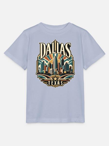 Dallas Skyline Retro Texas - Stanley/Stella Kinder T-Shirt MINI CREATOR - Lavendel-Violett