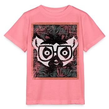 Kletterfreudiger Lemur Regenwald - Stanley/Stella Kinder T-Shirt MINI CREATOR  - Pink  - Vorne