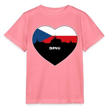 Brünn Tschechien Flagge Skyline Reise Souvenir - Stanley/Stella Kinder T-Shirt MINI CREATOR  - Pink  - Vorne