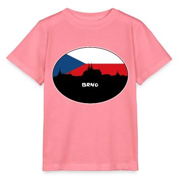 Brünn Tschechien Flagge Skyline Silhouette Reisen - Stanley/Stella Kinder T-Shirt MINI CREATOR  - Pink  - Vorne
