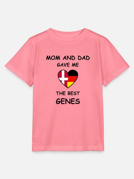Denmark Germany Genes Heart - Stanley/Stella Kinder T-Shirt MINI CREATOR - Pink