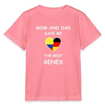 Kolumbien Deutschland Gene Herz - Stanley/Stella Kinder T-Shirt MINI CREATOR  - Pink  - Vorne