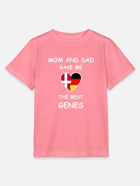 Denmark Germany Genes Heart White - Stanley/Stella Kinder T-Shirt MINI CREATOR  - Pink 