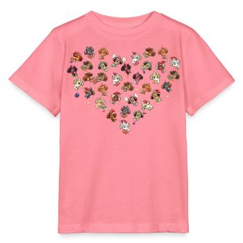 Pony Weihnachts-Herz - Stanley/Stella Kinder T-Shirt MINI CREATOR  - Pink  - Vorne