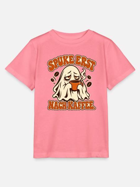 Spukegeist Kaffee Motiv - Stanley/Stella Kinder T-Shirt MINI CREATOR  - Pink 