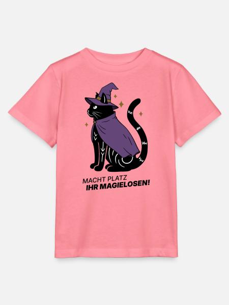 Macht Platz ihr Magielosen! – Schwarze Katze Hexe - Stanley/Stella Kinder T-Shirt MINI CREATOR - Pink