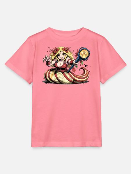 Herbsthexe mit Bernstein-Hexenstab - Stanley/Stella Kinder T-Shirt MINI CREATOR - Pink