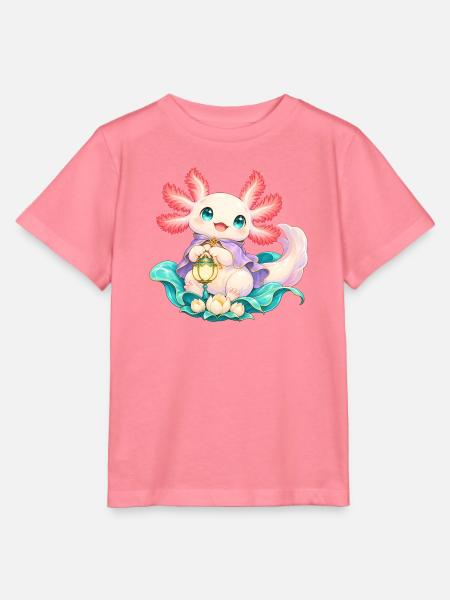 Süßer Axolotl mit Laterne | Noventra - Stanley/Stella Kinder T-Shirt MINI CREATOR - Pink