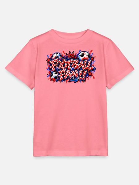 FUSSBALLFAN – Rotes Schachbrett-Graffiti, das zuschlägt - Stanley/Stella Kinder T-Shirt MINI CREATOR - Pink