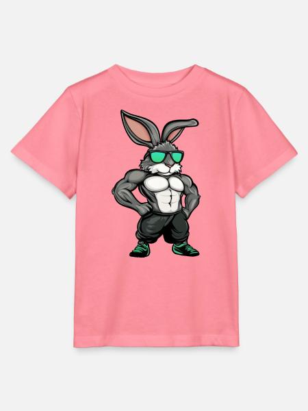 Fitness Hasen - Stanley/Stella Kinder T-Shirt MINI CREATOR - Pink