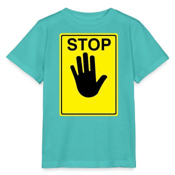 Stop Sign Logo - Stanley/Stella MINI CREATOR Kids’ T-Shirt - pool blue - Front